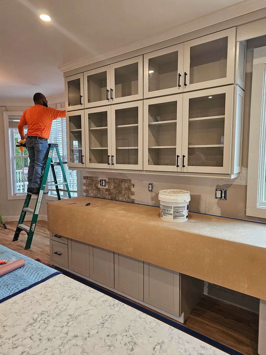 Two-story home addition expanding living space in Northern Virginia